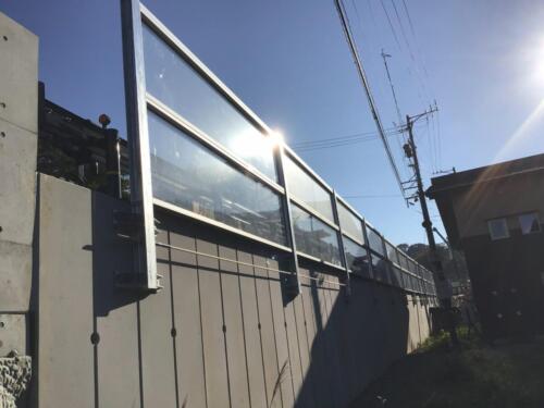 2025年 小谷村雨中バイパス アクリル遮音壁 H2m＊L51m